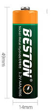 Акумулятор Beston AA 1.2V 2000 mAh Ni-Mh, фото 3