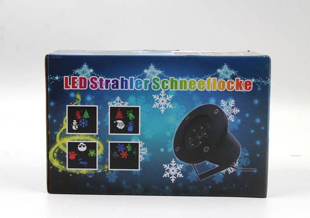 Лазерний проєктор новорічний вуличний Сніжинки RGBW LED WL-602, фото 3