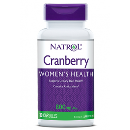 Журавлина, здоров'я сечових шляхів і сечового міхура Natrol Cranberry Extract 800mg — 30 кап