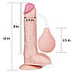 Фалоїмітатор із насінням Squirt Extreme Dildo Flesh 10", 25,5х4,8 см., фото 3