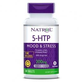 Антистес, покращення роботи мозку Natrol 5-HTP 200mg Time Release — 30 таб, фото 1