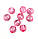 Пластикова намистина, гранована куля, рожева 8 мм, 500 г, фото 2