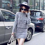 Костюм трикотажний меланжевий на підлітка, сірий розмір XS, фото 3