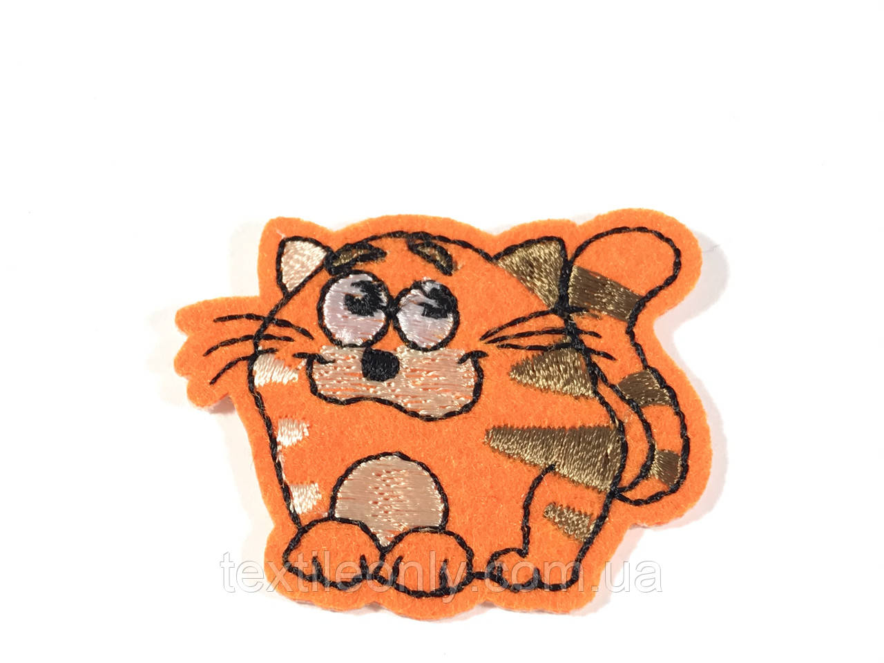 Нашивка Котик рудий 55х45 мм