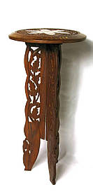 Різьблений стіл рожеве дерево (62х30х30 см) Індія