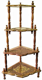 Етажерка 4 полиці рожеве дерево (120х62х42)