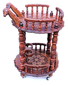 Стіл сервіровка круглий рожеве дерево, Індія