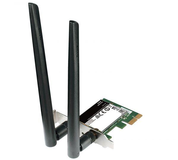 Бездротовий адаптер D-Link DWA-582 (AC1200, 2 антени, PCI-E)