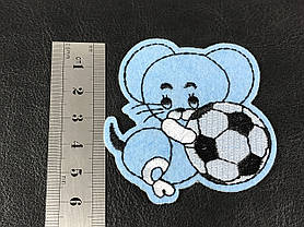 Нашивка Мишка з м'ячиком 60х60 мм, фото 4