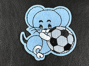 Нашивка Мишка з м'ячиком 60х60 мм, фото 1