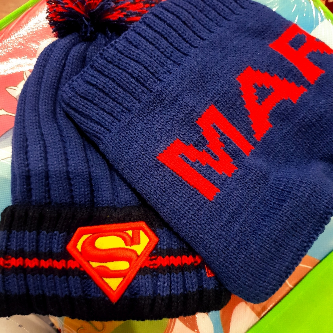 Шапка зима +бафф супермен superman 52-54-56