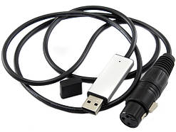 Кабель перехідник USB - DMX, DMX512 контролер