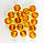 Пластикова намистина, гранована куля, помаранчева 8 мм, 500 г, фото 2