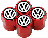 Колпачки на Ниппель Volkswagen Red (4 шт)