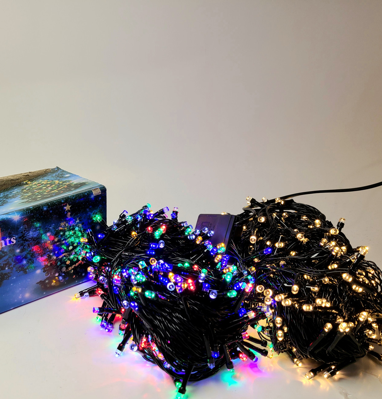 Гірлянда Led Чорний кабель 25м 500л Синій