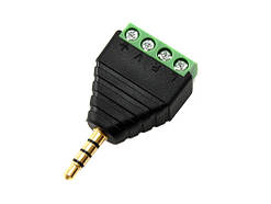 Перехідник 3.5мм TRRS mini-jack джек тато - клеммники 4pin