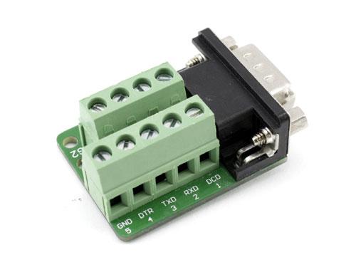 Перехідник RS232 DB9 COM-порт вилка тато - клеммники 9pin