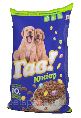 Сухий корм Гав юніор для цуценяті, 10кг.