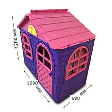 Дитячий ігровий пластиковий будиночок зі шторками ТМ Doloni (маленький)