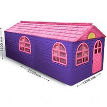 Дитячий ігровий пластиковий МЕГА будиночок зі шторками ТМ Doloni (великий)