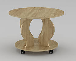 Стіл журнальний круглий на коліщатках Ринг