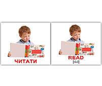 Картки Домана Дієслова/Verbs 40 міні карток, фото 4