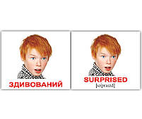 Картки Домана Емоції/Emotions 40 Міні-карток укр-англ, фото 4