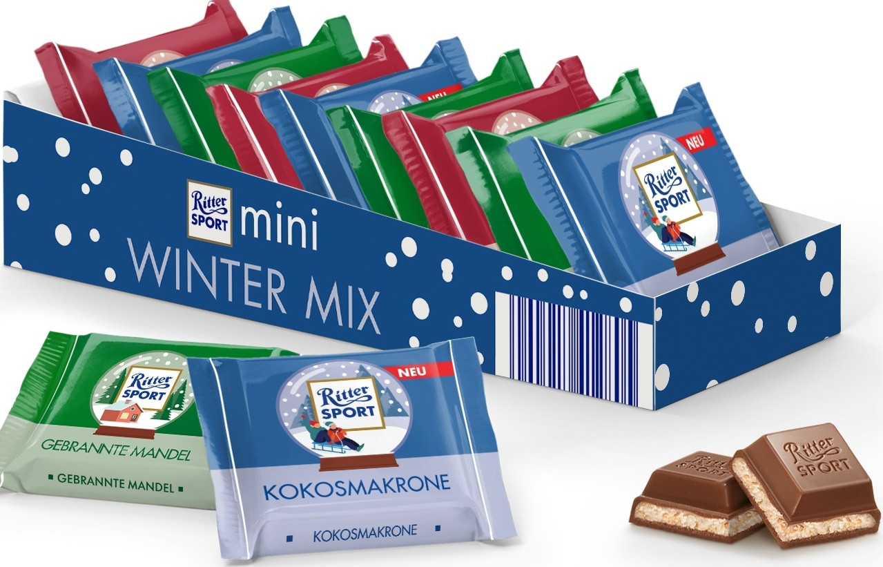 Шоколад молочний Ritter Sport Mini Winter Mix 150 г Німеччина, фото 1