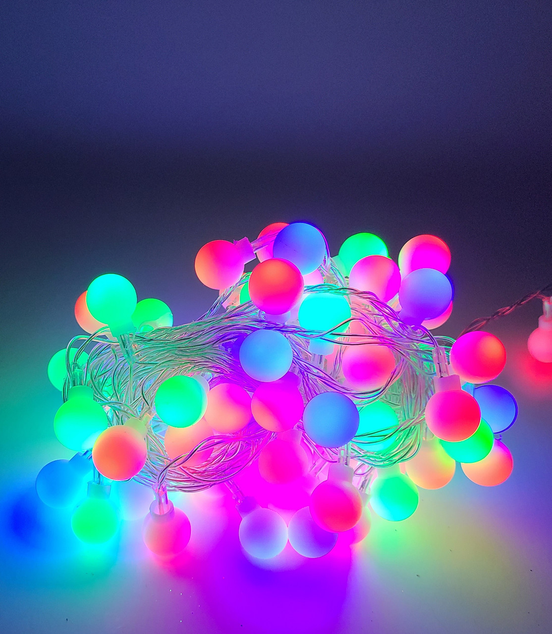 Гірлянда LED Кульки білий дріт 100л