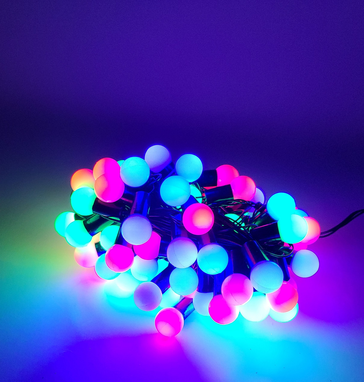 Гірлянда LED Кульки чорний провід 100л