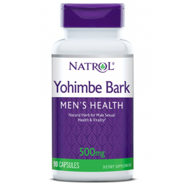 Йохімбін, підвищення тестостерону, лібідо Natrol Yohimbe 500 mg — 90 капс