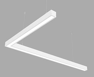 Лінійний світлодіодний світильник Z-LED 80Вт L-подібний білий (1000*600)