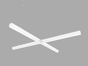 Лінійний світлодіодний світильник Z-LED 80Вт X-образний білий (хрест 800x800)