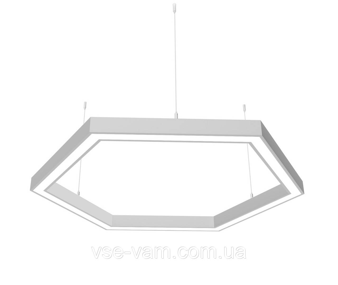 Лінійний світлодіодний світильник X-LED 120 Вт шестикутник (750 х 860 мм), фото 1