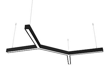 Лінійний світлодіодний світильник Z-LED 100Вт Star чорний (5x400)
