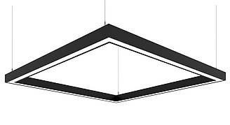 Лінійний світлодіодний світильник Z-LED 160 Вт квадрат чорний (840*840)