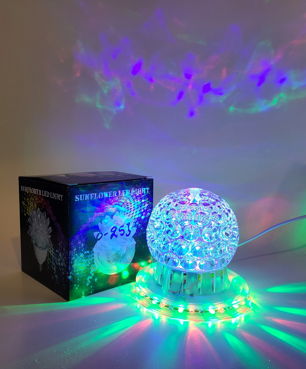 Нічник Проєктор "Ананас прозорий" 10х12см с28