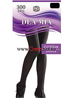 Колготки женские DEA MIA COTTON 300 Den, цвет черный, размер 2