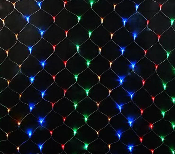 Гірлянда Сітка великий шар1.5х1.5м 160led Мультиколір