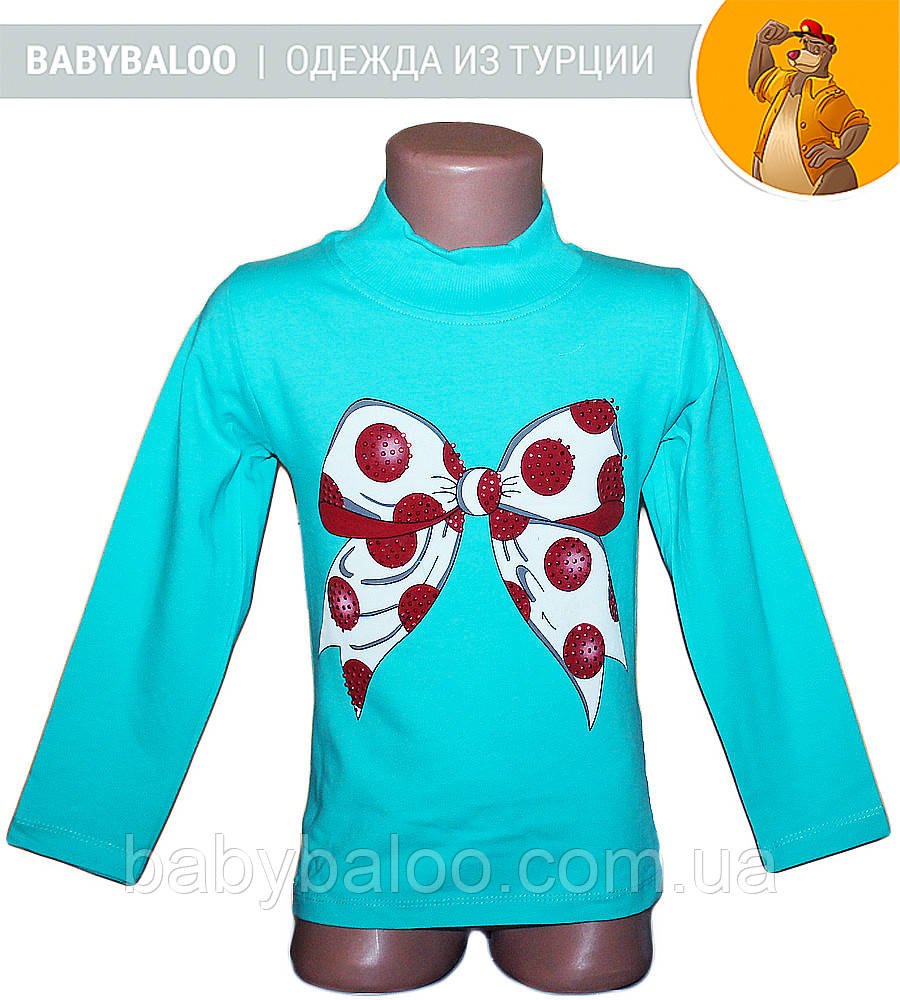 Гольф-стійка дитячий дівчинка "Бант горошки"(від 3 до 6 років)начіс