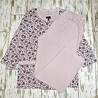 Большие размеры 58. Батальная женская пижама, сухая роза, 100% хлопок, пижамный домашний комплект