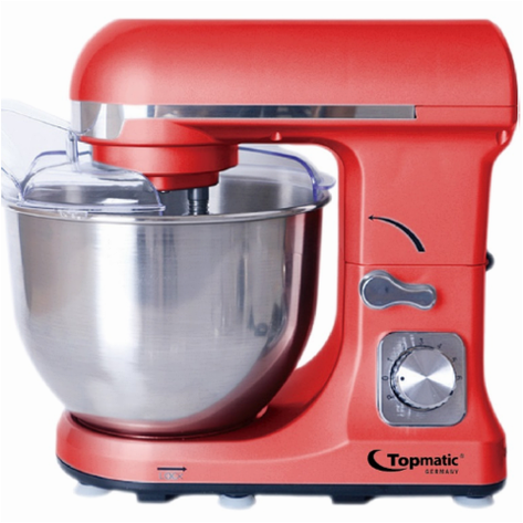 Міксер тістоміс стаціонарний Topmatic PKM-1400.2 red 5L, фото 1
