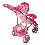Коляска для ляльок Melogo 9614 (pink/white), фото 3