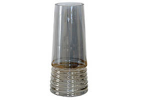 Ваза скляна h=22см графітова