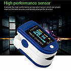 Пульсометр — оксиметр на палець із датчиком SpO2 та OLED-екраном бездротовий, фото 8