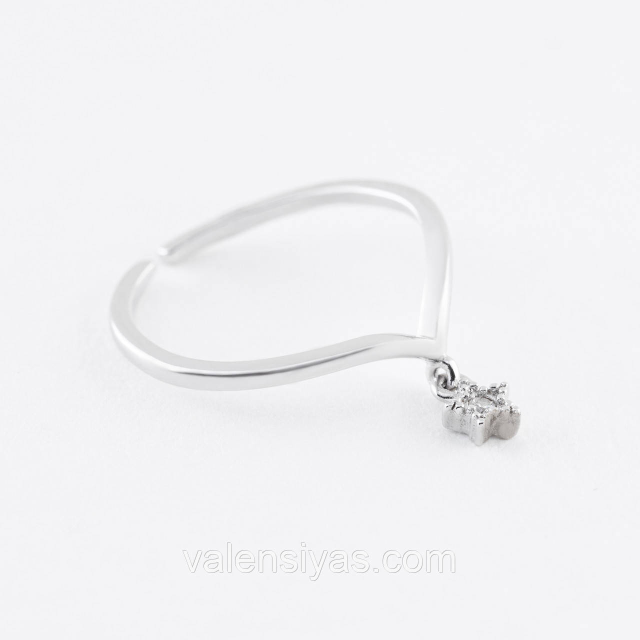 Кільце срібне з підвіскою