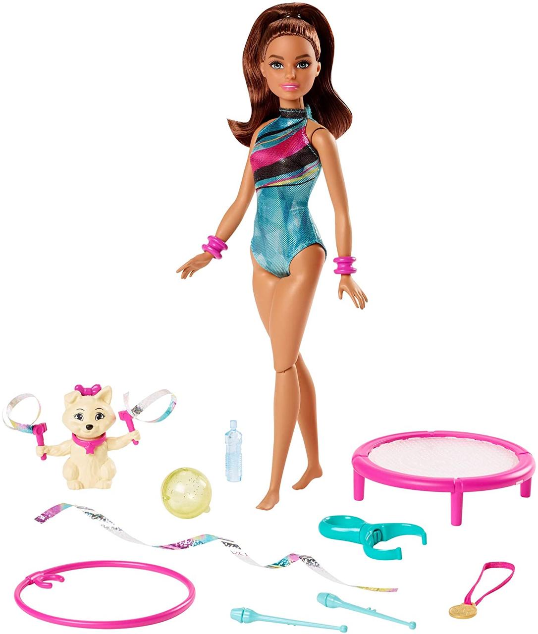 Кукла Барби гимнастка Тереза набор с питомцем Barbie Dreamhouse Adventures Teresa Spin 'n Twirl Gymnast