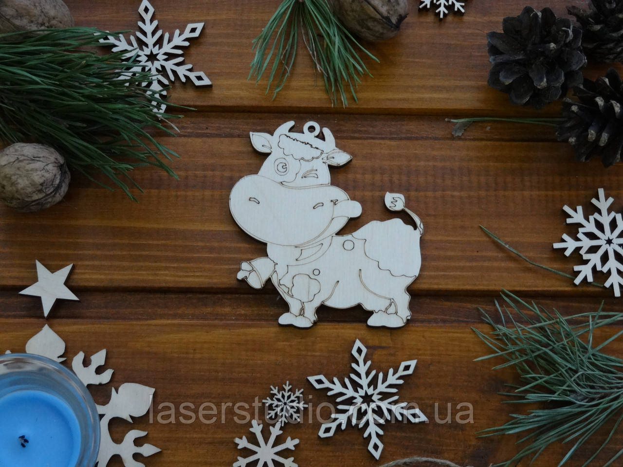 Дерев'яна ялинкова іграшка Бючок No4, фото 1