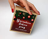 Бокс новорічний "Щастя приносить Лисеня": новорічне печиво з передбаченнями, набір чаю, лисеня-талісман, фото 3