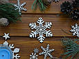 Дерев'яні Новорічні іграшки Сніжинки Фанера, фото 4